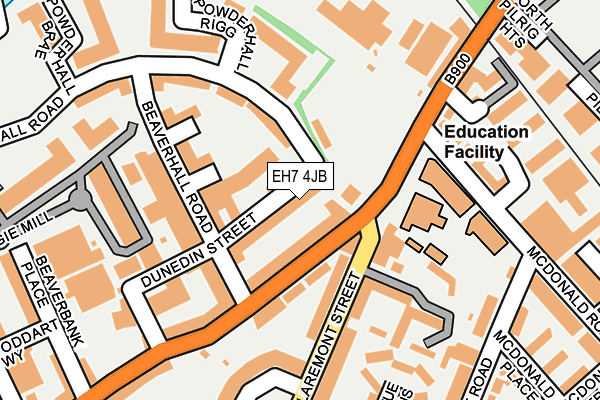 EH7 4JB map - OS OpenMap – Local (Ordnance Survey)