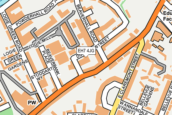 EH7 4JG map - OS OpenMap – Local (Ordnance Survey)