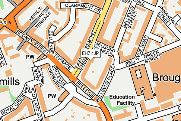 EH7 4JP map - OS OpenMap – Local (Ordnance Survey)