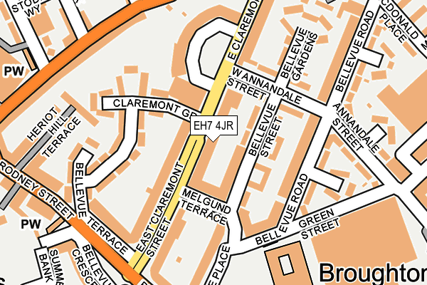 EH7 4JR map - OS OpenMap – Local (Ordnance Survey)