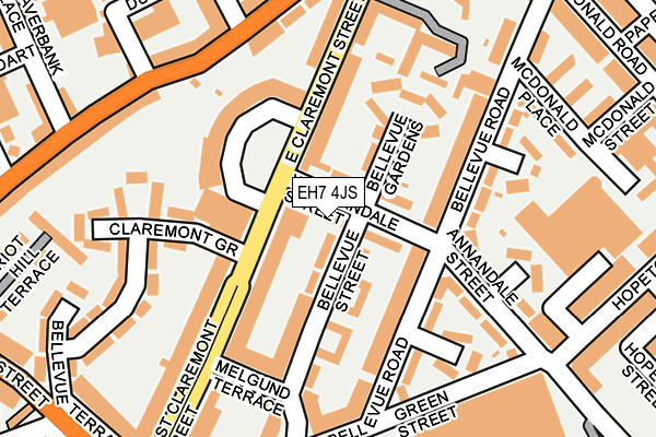 EH7 4JS map - OS OpenMap – Local (Ordnance Survey)
