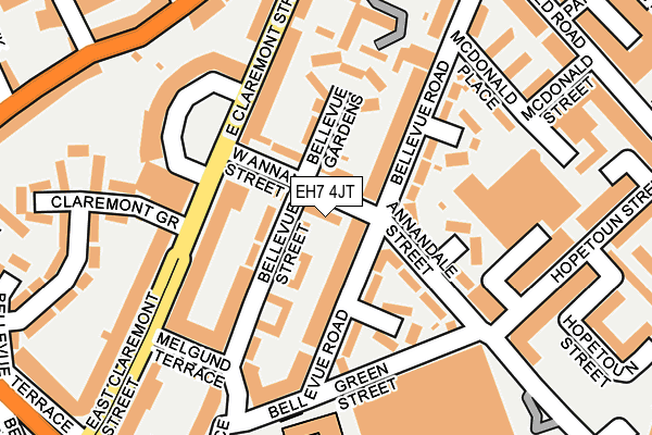EH7 4JT map - OS OpenMap – Local (Ordnance Survey)