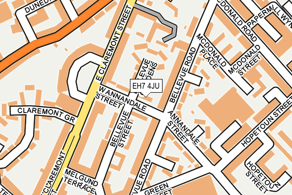 EH7 4JU map - OS OpenMap – Local (Ordnance Survey)