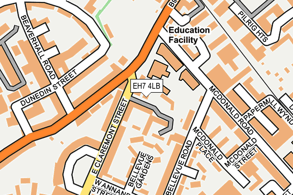 EH7 4LB map - OS OpenMap – Local (Ordnance Survey)