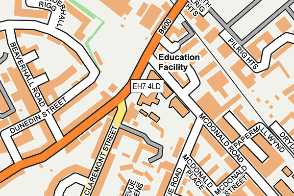 EH7 4LD map - OS OpenMap – Local (Ordnance Survey)