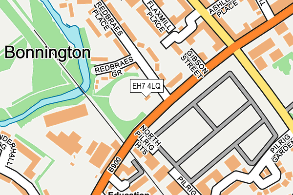 EH7 4LQ map - OS OpenMap – Local (Ordnance Survey)