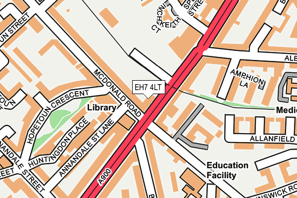 EH7 4LT map - OS OpenMap – Local (Ordnance Survey)