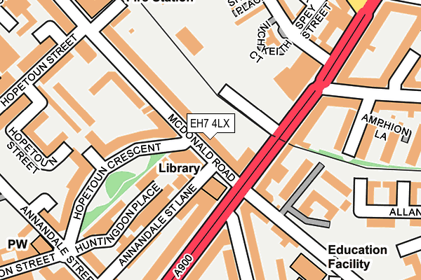 EH7 4LX map - OS OpenMap – Local (Ordnance Survey)