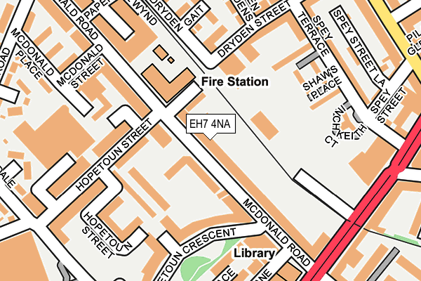 EH7 4NA map - OS OpenMap – Local (Ordnance Survey)