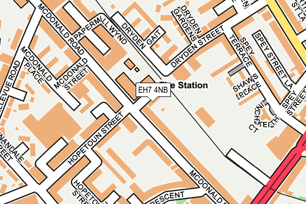 EH7 4NB map - OS OpenMap – Local (Ordnance Survey)