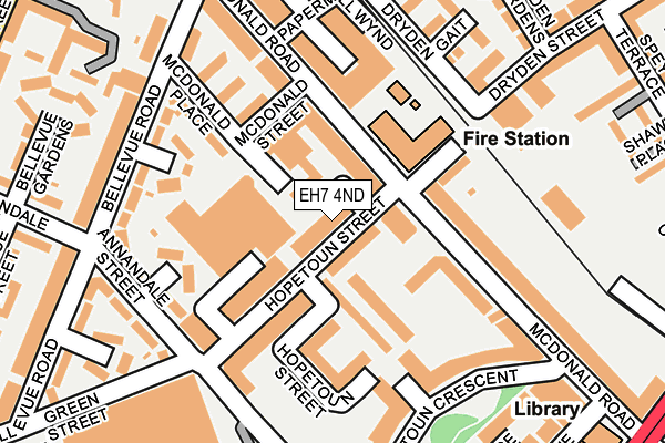 EH7 4ND map - OS OpenMap – Local (Ordnance Survey)