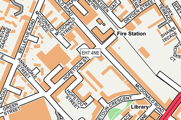 EH7 4NE map - OS OpenMap – Local (Ordnance Survey)