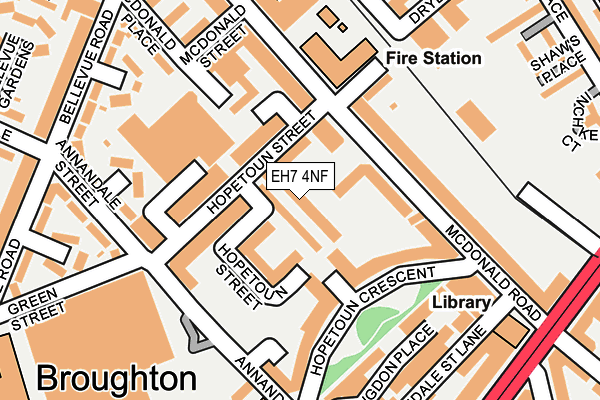 EH7 4NF map - OS OpenMap – Local (Ordnance Survey)