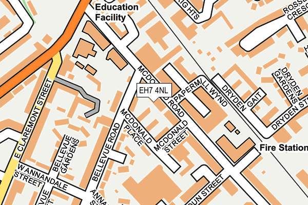 EH7 4NL map - OS OpenMap – Local (Ordnance Survey)