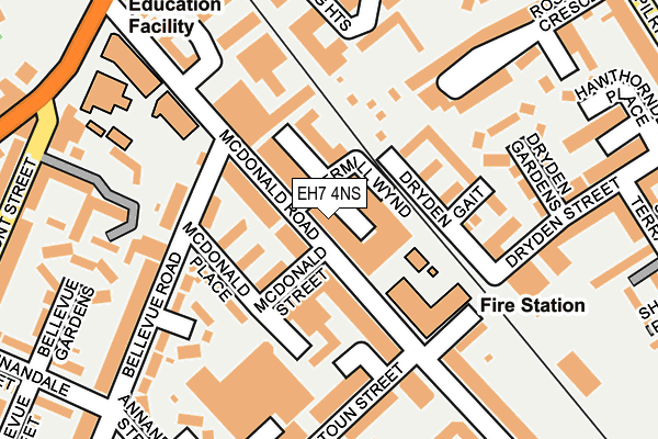 EH7 4NS map - OS OpenMap – Local (Ordnance Survey)