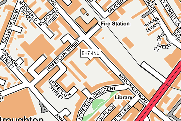 EH7 4NU map - OS OpenMap – Local (Ordnance Survey)