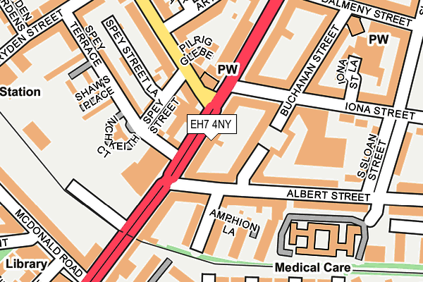 EH7 4NY map - OS OpenMap – Local (Ordnance Survey)