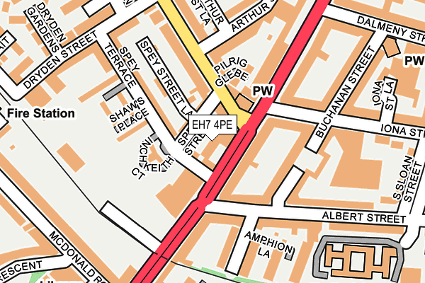 EH7 4PE map - OS OpenMap – Local (Ordnance Survey)