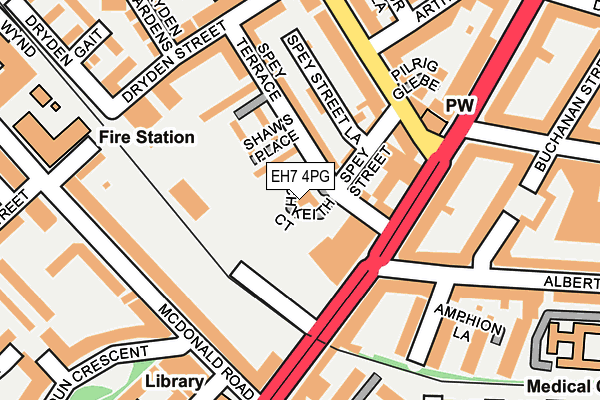 EH7 4PG map - OS OpenMap – Local (Ordnance Survey)