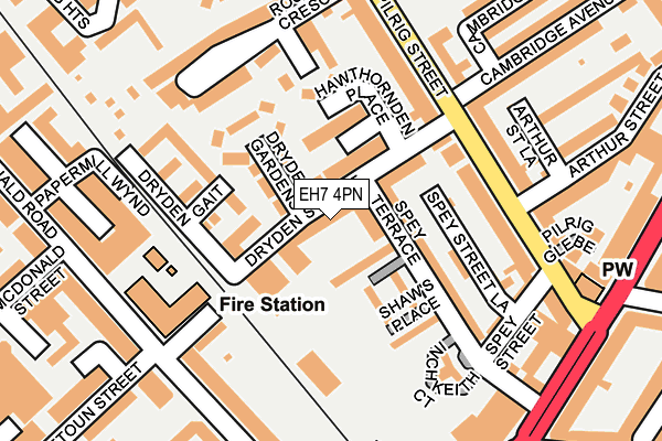 EH7 4PN map - OS OpenMap – Local (Ordnance Survey)