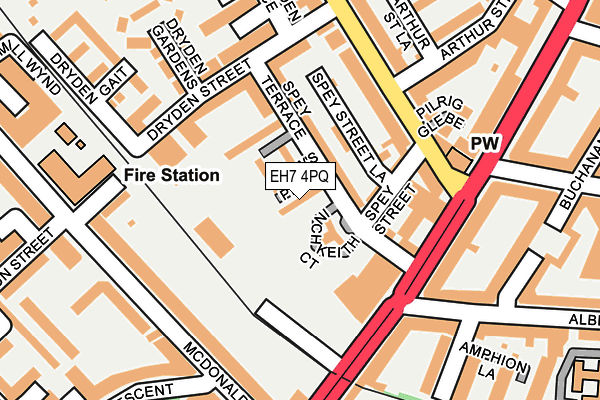 EH7 4PQ map - OS OpenMap – Local (Ordnance Survey)