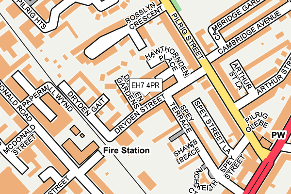 EH7 4PR map - OS OpenMap – Local (Ordnance Survey)