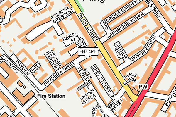 EH7 4PT map - OS OpenMap – Local (Ordnance Survey)