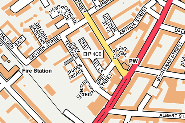 EH7 4QB map - OS OpenMap – Local (Ordnance Survey)