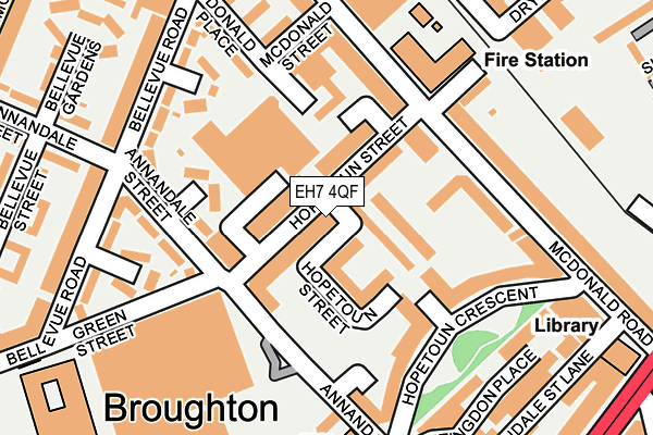 EH7 4QF map - OS OpenMap – Local (Ordnance Survey)