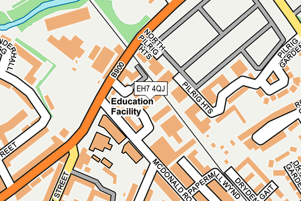 EH7 4QJ map - OS OpenMap – Local (Ordnance Survey)