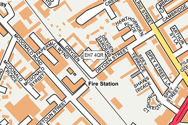 EH7 4QR map - OS OpenMap – Local (Ordnance Survey)