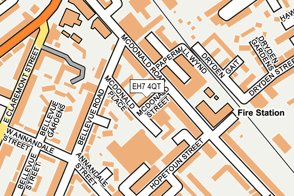 EH7 4QT map - OS OpenMap – Local (Ordnance Survey)