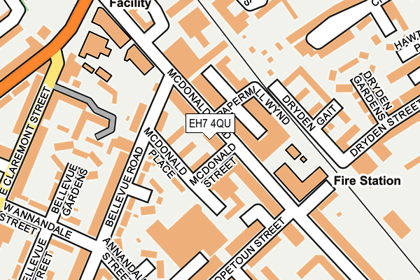 EH7 4QU map - OS OpenMap – Local (Ordnance Survey)