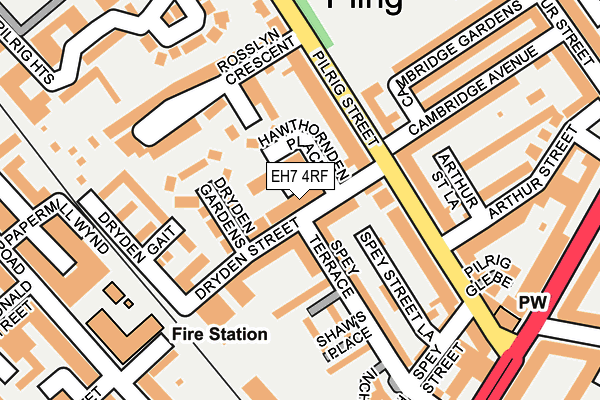 EH7 4RF map - OS OpenMap – Local (Ordnance Survey)