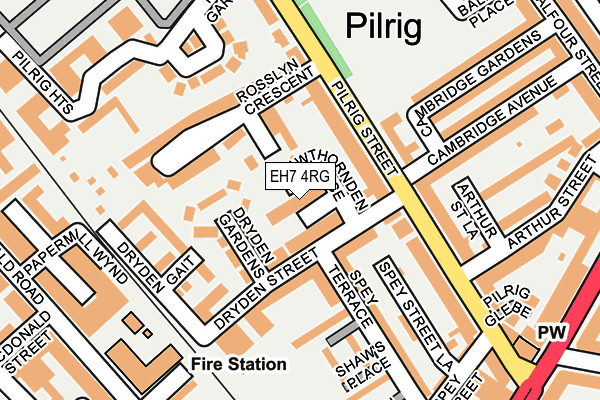 EH7 4RG map - OS OpenMap – Local (Ordnance Survey)