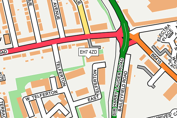 EH7 4ZD map - OS OpenMap – Local (Ordnance Survey)