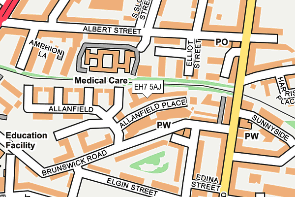 EH7 5AJ map - OS OpenMap – Local (Ordnance Survey)