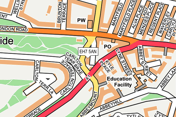 EH7 5AN map - OS OpenMap – Local (Ordnance Survey)