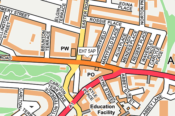 EH7 5AP map - OS OpenMap – Local (Ordnance Survey)