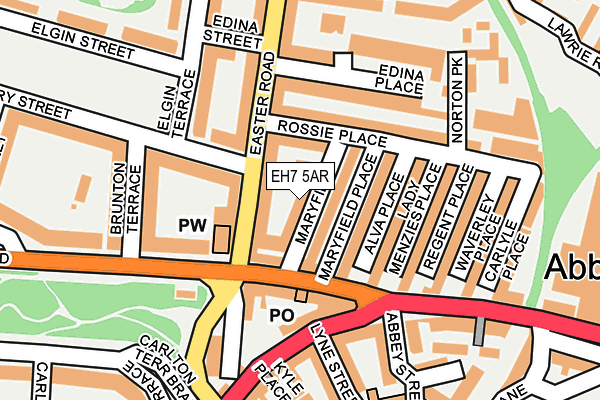 EH7 5AR map - OS OpenMap – Local (Ordnance Survey)