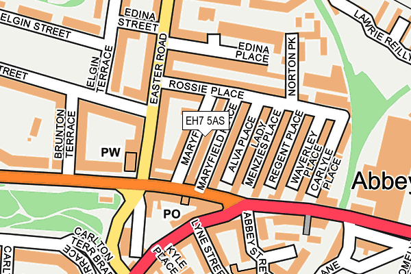 EH7 5AS map - OS OpenMap – Local (Ordnance Survey)