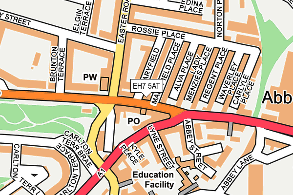 EH7 5AT map - OS OpenMap – Local (Ordnance Survey)
