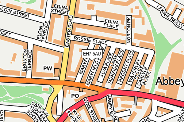 EH7 5AU map - OS OpenMap – Local (Ordnance Survey)