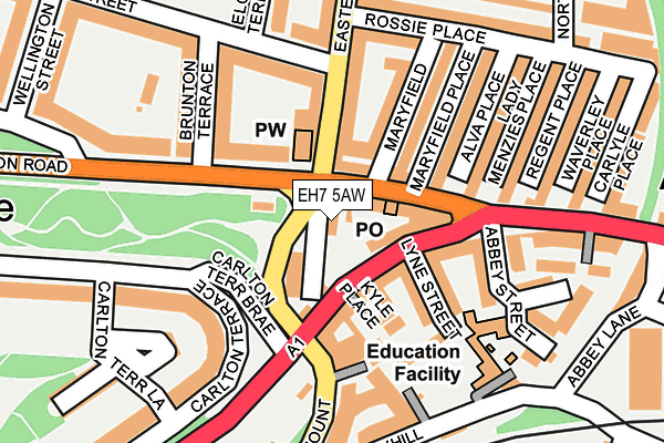 EH7 5AW map - OS OpenMap – Local (Ordnance Survey)