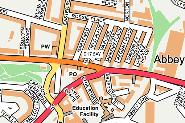 EH7 5AY map - OS OpenMap – Local (Ordnance Survey)