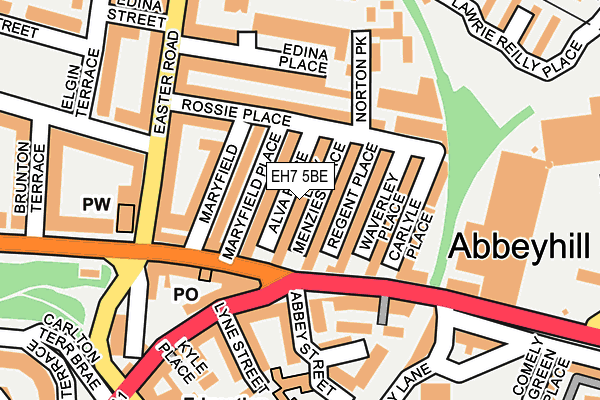 EH7 5BE map - OS OpenMap – Local (Ordnance Survey)