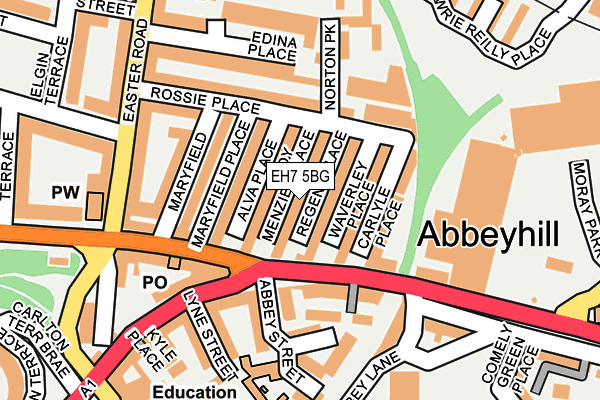 EH7 5BG map - OS OpenMap – Local (Ordnance Survey)