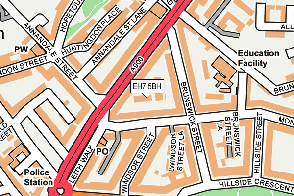 EH7 5BH map - OS OpenMap – Local (Ordnance Survey)