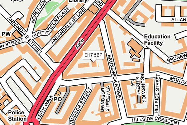EH7 5BP map - OS OpenMap – Local (Ordnance Survey)