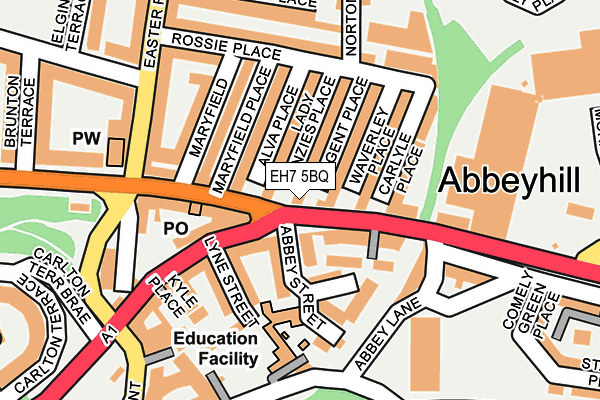 EH7 5BQ map - OS OpenMap – Local (Ordnance Survey)